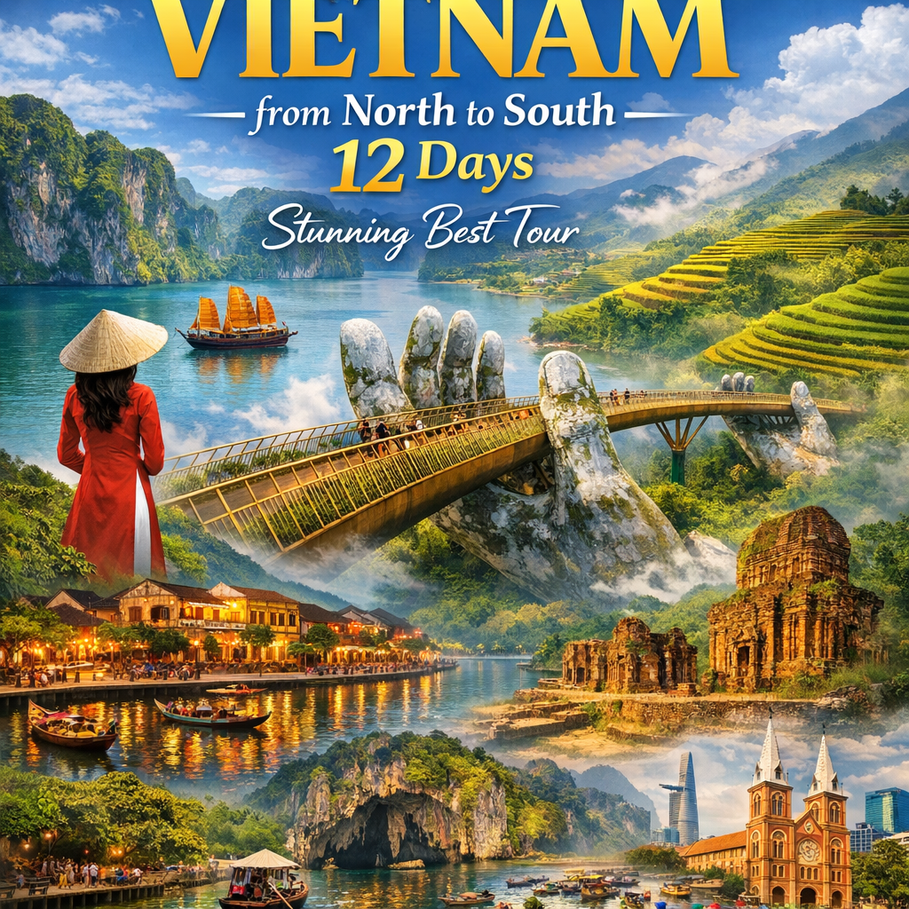 Highlights of Vietnam from North to South 12 Days: Stunning Best Tour