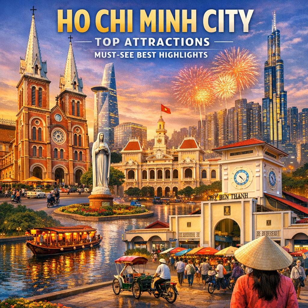 Illustration of Ho Chi Minh City Top Attractions: Must-See Best Highlights