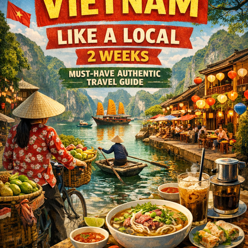Illustration of Vietnam Like a Local 2 Weeks: Must-Have Authentic Travel Guide